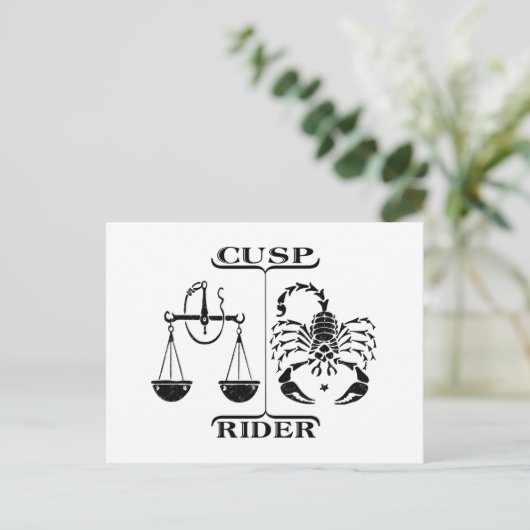 Libra/Scorpio Postkarte (Stehend Vorderseite)