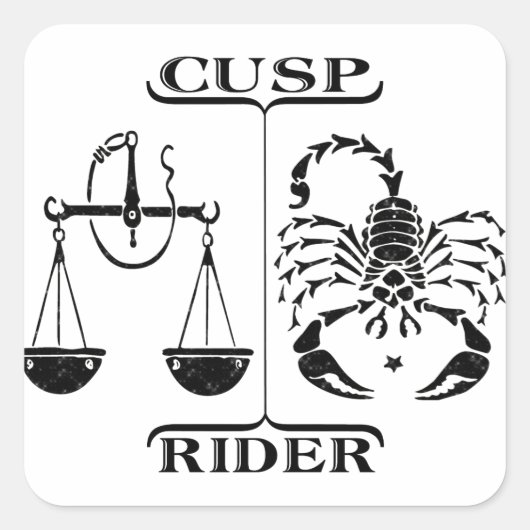 Libra/Scorpio Quadratischer Aufkleber (Vorderseite)