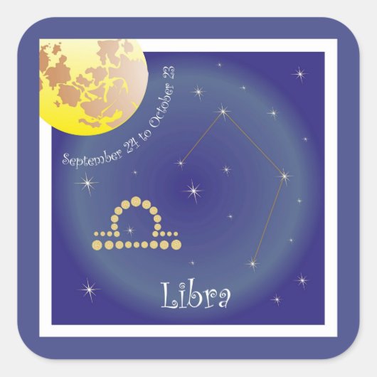 Libra September 24 to October 23 Aufkleber (Vorderseite)