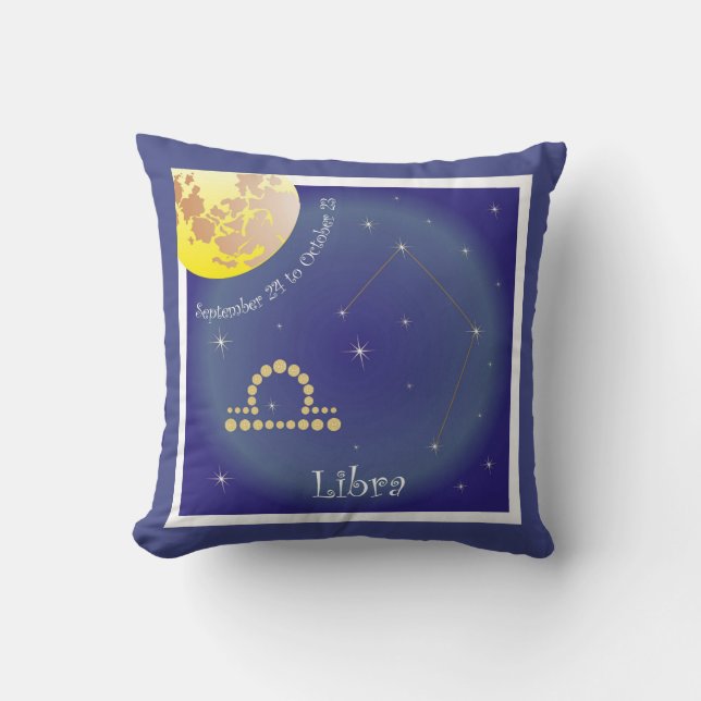Libra September 24 to October 23 Kissen (Vorderseite)