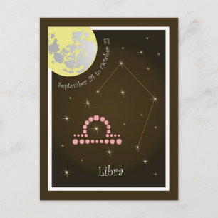 Libra September 24 to October 23 Postkarte