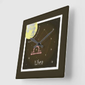 Libra September 24 to October 23 Quadratische Wanduhr (Winkel)