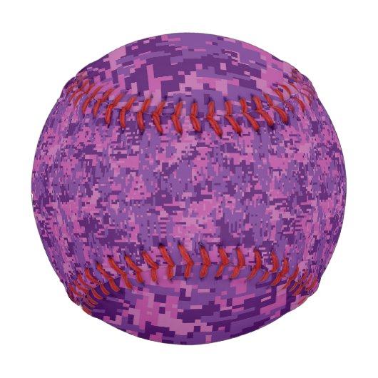 Libra Sign auf der digitalen Fuchsia-Camouflage Baseball (Vorderseite)
