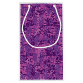 Libra Sign auf der digitalen Fuchsia-Camouflage Kleine Geschenktüte (Rückseite)