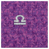 Libra Sign auf der digitalen Fuchsia-Camouflage Stoff (Nahaufnahme)