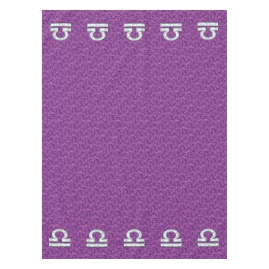 Libra Sign auf der digitalen Fuchsia-Camouflage Tischdecke (Vorderseite)