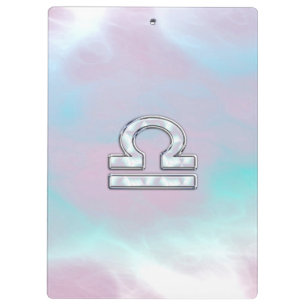 Libra Sign Mother of Pearl Style Klemmbrett