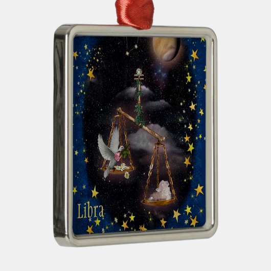 Libra Silbernes Ornament (Rechts)