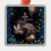Libra Silbernes Ornament (Vorne)