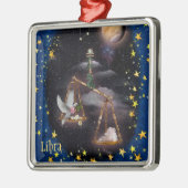 Libra Silbernes Ornament (Links)