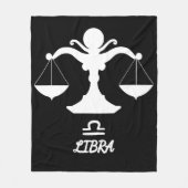 Libra Silhouette Fleece Blanket (Vorderseite)