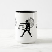 Libra-Skalen im griechischen Stil Zodiac Chart Tasse (Zentrum)