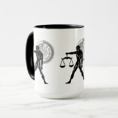 Libra-Skalen im griechischen Stil Zodiac Chart Tasse (Vorderseite Links)
