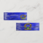 LIBRA , Smaragdgrün, leuchtend gelb, blau Mini Visitenkarte (Vorne/Hinten)