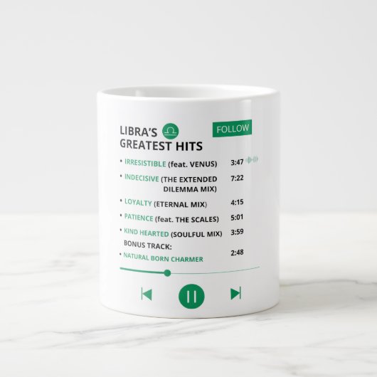 Libra Song Playlist Spezielle Tasse (Vorderseite)