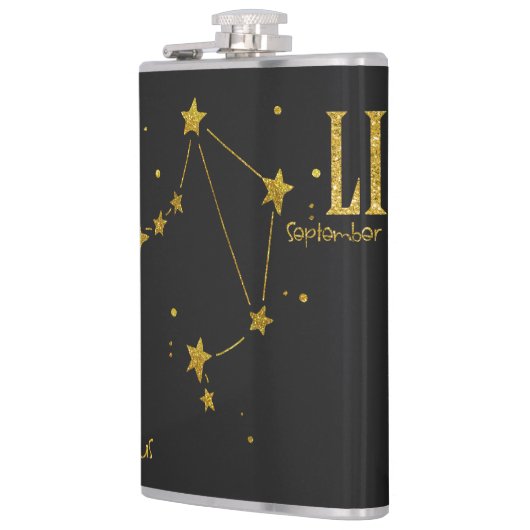 Libra Star Sign Flachmann (Links)