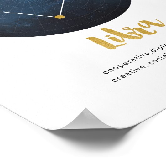 Libra star sign print poster (Ecke)