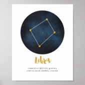 Libra star sign print poster (Vorne)