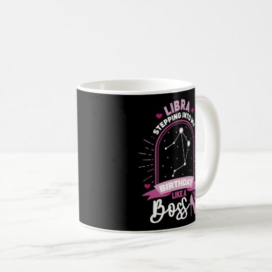 Libra Stepg Into Astrologie Geburtszeichen Kaffeetasse (VorderseiteRechts)