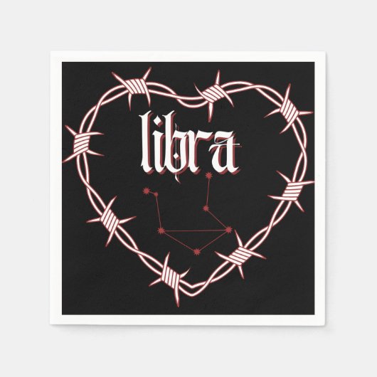 Libra-Sternbild gothic dunkle himmlische Kunst Serviette (Vorderseite)