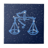 Libra Sternbild und Sternzeichen Keramik Ti Fliese (Vorderseite)