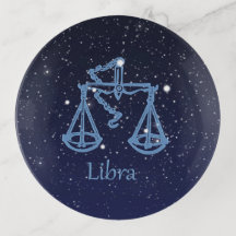 Libra-Sternbild und Zodiaka-Zeichen mit Sternen