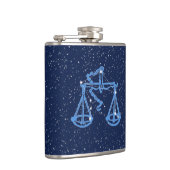 Libra-Sternbild und Zodiaka-Zeichen mit Sternen Flachmann (Rechts)