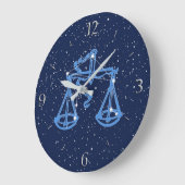Libra-Sternbild und Zodiaka-Zeichen mit Sternen Große Wanduhr (Winkel)