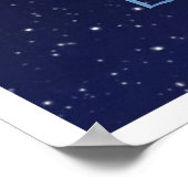 Libra-Sternbild und Zodiaka-Zeichen mit Sternen Poster (Ecke)