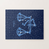 Libra-Sternbild und Zodiaka-Zeichen mit Sternen Puzzle (Horizontal)