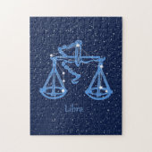 Libra-Sternbild und Zodiaka-Zeichen mit Sternen Puzzle (Vertikal)