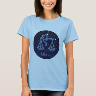 Libra-Sternbild und Zodiaka-Zeichen mit Sternen T-Shirt