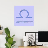 Libra. Sternzeichen Blau. Poster (Heimbüro)