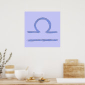 Libra. Sternzeichen Blau. Poster (Küche)