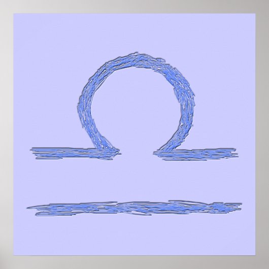 Libra. Sternzeichen Blau. Poster (Vorne)