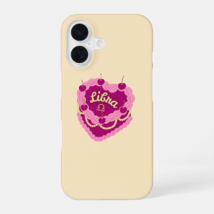 Libra-Sternzeichen-Pastell-Herz-Geburtstagstorte iPhone 16 Hülle
