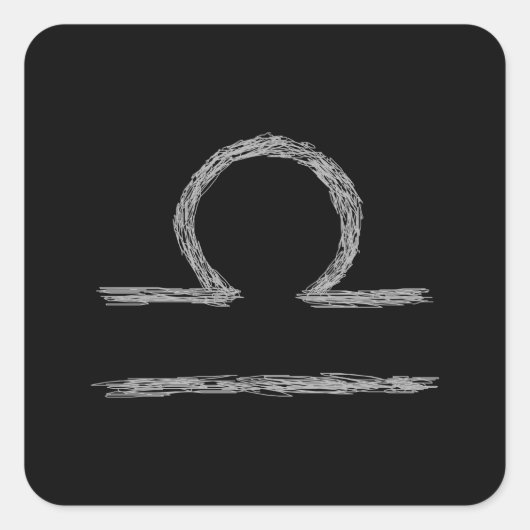 Libra. Sternzeichen Quadratischer Aufkleber (Vorderseite)