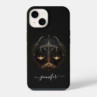 Libra Sternzeichen schwarz und gold Case-Mate iPho