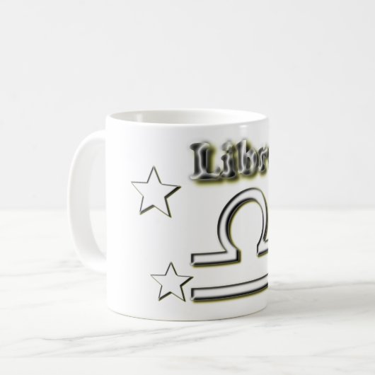 Libra-Symbol Kaffeetasse (Vorderseite Links)