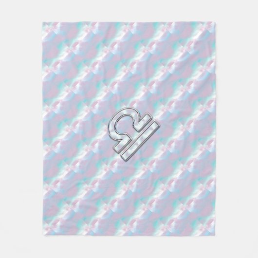 Libra Symbol Mutter von Pearl Style Fleecedecke (Vorderseite)