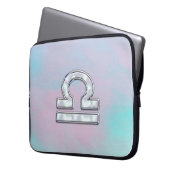 Libra Symbol Mutter von Pearl Style Laptopschutzhülle (Vorderseite Links)