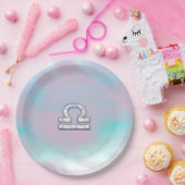 Libra Symbol Mutter von Pearl Style Pappteller (Party)