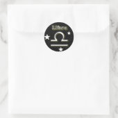 Libra-Symbol Runder Aufkleber (Tasche)