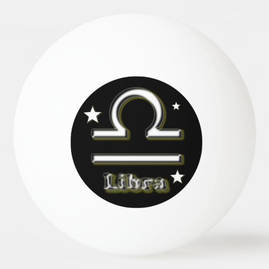 Libra-Symbol Tischtennisball (Vorderseite)