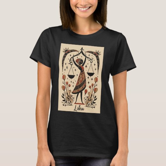 Libra - T - Shirt Celestial Zodiac Art (Vorderseite)