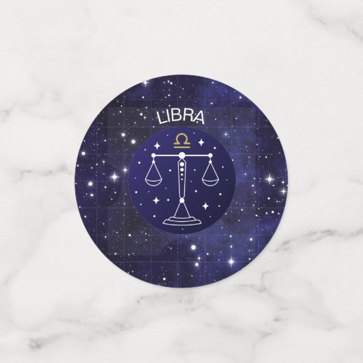 Libra the Scales Zodiac Design Table Confetti Konfetti (Klein Vorderseite)