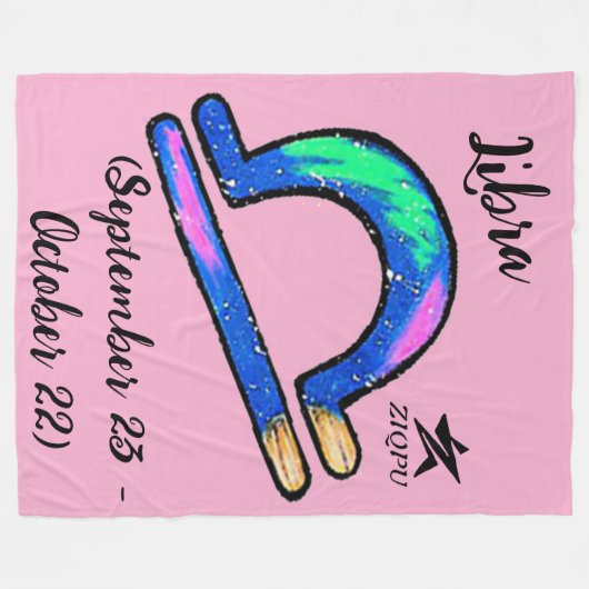 Libra Throw blanket Fleecedecke (Vorderseite (Horizontal))
