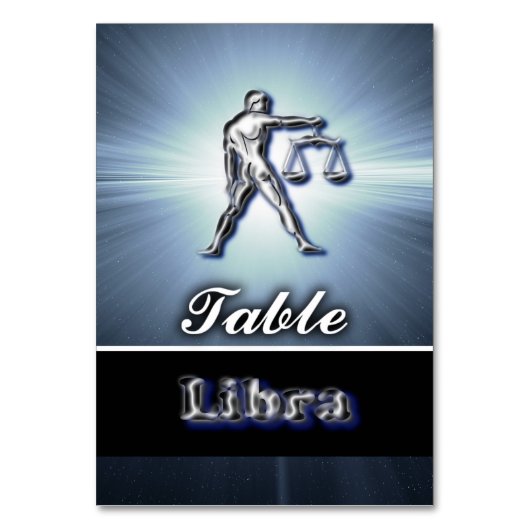 Libra Tischnummer (Vorderseite)