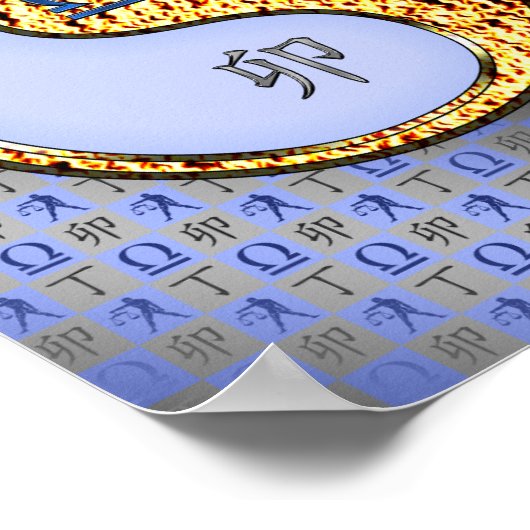 Libra und Feuerkaninchen Poster (Ecke)