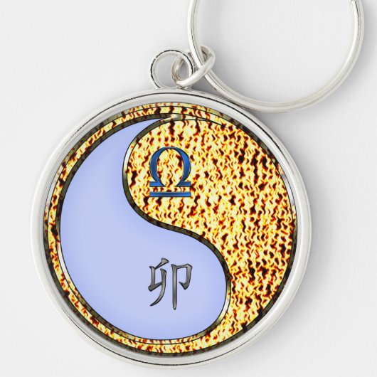 Libra und Feuerkaninchen Schlüsselanhänger (Vorne)